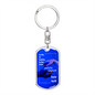 Dog tag key chain to my wife always will two hands
