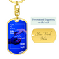 Dog tag key chain to my wife always will two hands