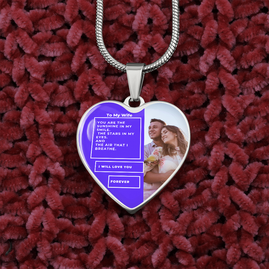 Heart bracelet to my wife sunshine in my eyes