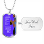 dog tag keychain to my soulmate the sun shine in my eye