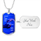 Dog tag to my husband,love then, love you still, loving hands