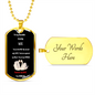 beautiful amazing wife dog tag