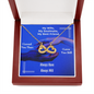 Infinity necklace to my wife love you then always will 2 hands