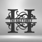 wall art monogram initial and family name