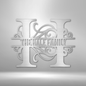 wall art monogram initial and family name