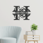wall art monogram initial and family name