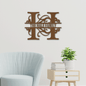 wall art monogram initial and family name