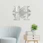 wall art monogram initial and family name