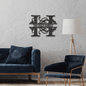 wall art monogram initial and family name