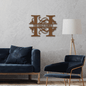 wall art monogram initial and family name