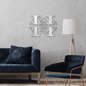 wall art monogram initial and family name