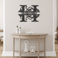 wall art monogram initial and family name