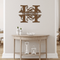wall art monogram initial and family name