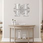 wall art monogram initial and family name