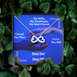 Infinity necklace to my wife love you then always will 2 hands