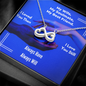 Infinity necklace to my wife love you then always will 2 hands