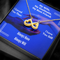 Infinity necklace to my wife love you then always will 2 hands