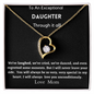 exceptional daughter heart necklace