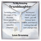 My Amazing Granddaughter stainless steel cross necklace
