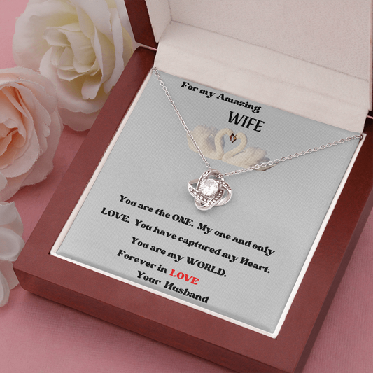 amazing wife love knot necklace