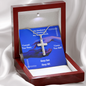 stainless steel cross necklace my husband always will