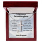 My Amazing Granddaughter stainless steel cross necklace