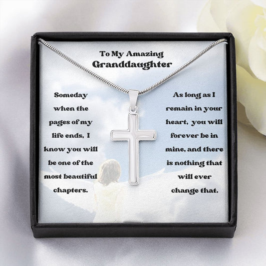 Amazing Granddaughter - Cross Necklace