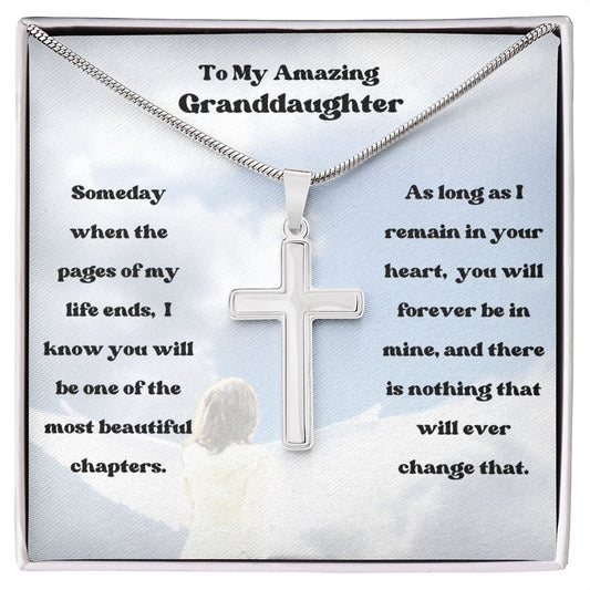 Amazing Granddaughter - Cross Necklace