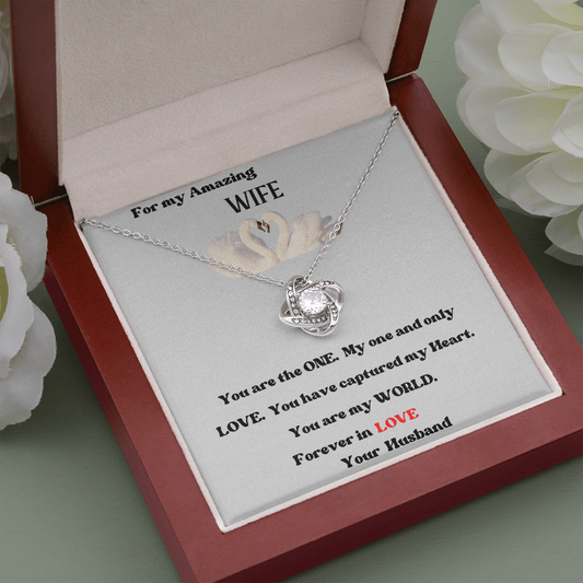 amazing wife love knot necklace